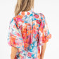Printed Balloon Sleeve Blouse