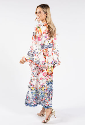 Floral Kimono Sleeve Dress