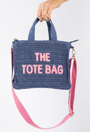 Contrast Crossbody Tote Bag