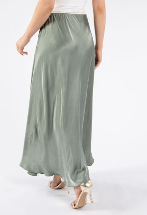 Satin Feel Maxi Skirt
