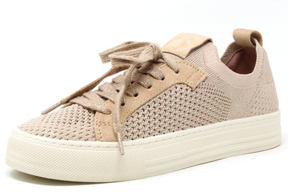 Dusty pink trainer with sparkle lace up 