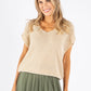 Lurex Short Sleeve Knit Top