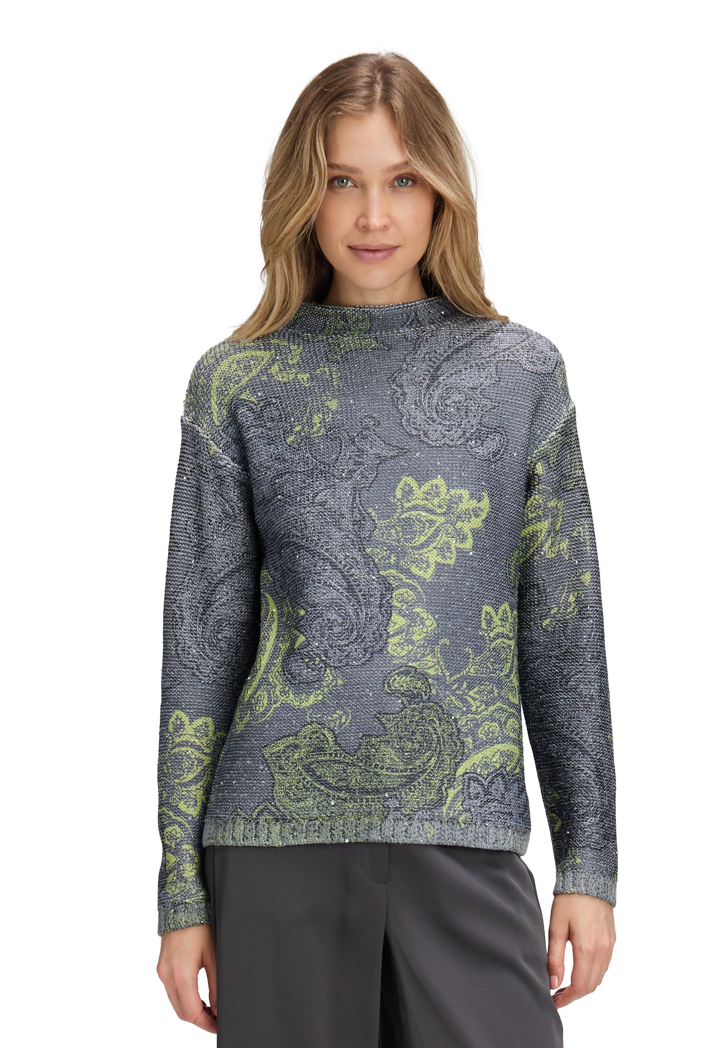 Paisley Print Knit Jumper