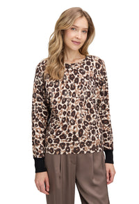 Animal Print Fine Knit Jumper