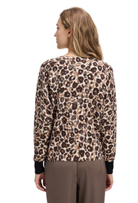 Animal Print Fine Knit Jumper