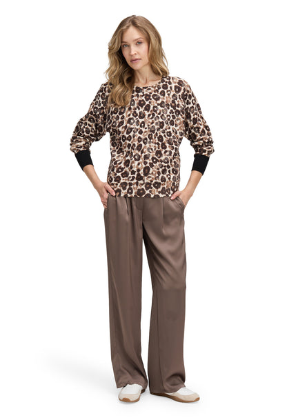 Animal Print Fine Knit Jumper