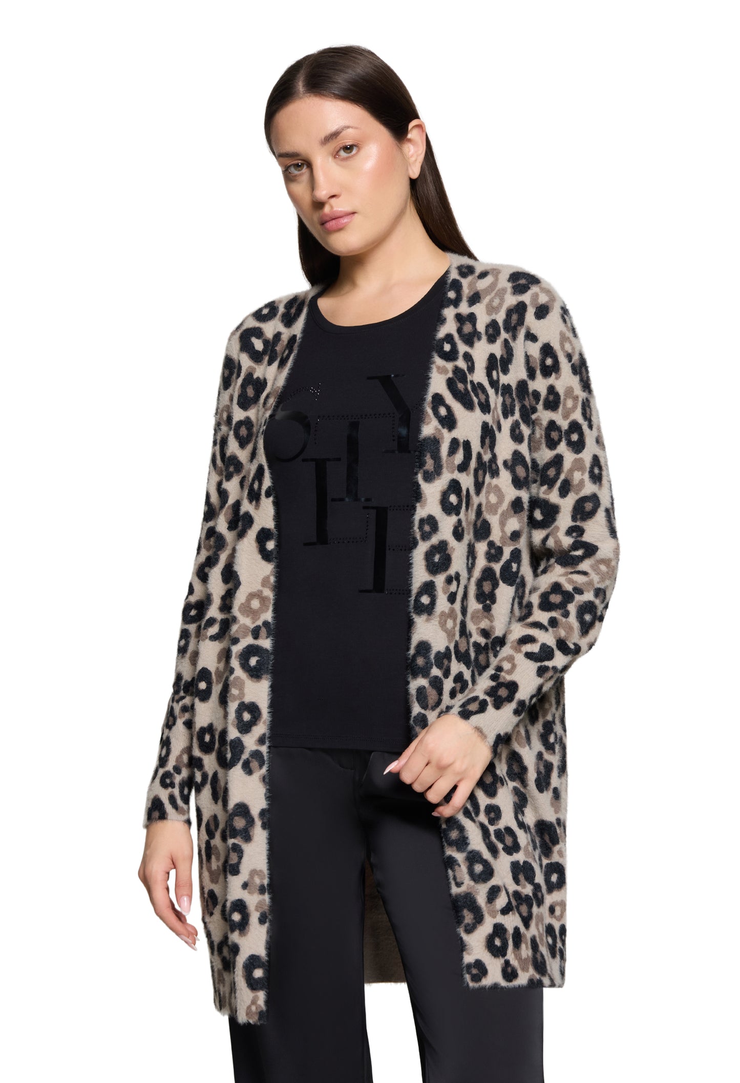 Animal Print Longline Cardigan