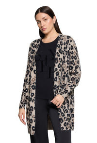 Animal Print Longline Cardigan