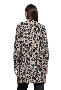 Animal Print Longline Cardigan