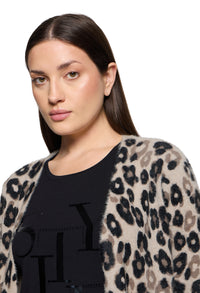 Animal Print Longline Cardigan