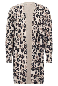Animal Print Longline Cardigan