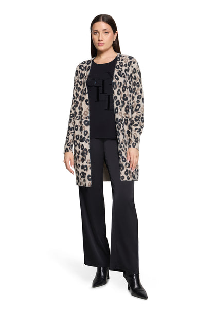 Animal Print Longline Cardigan