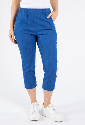 Pull on Capris with Embroidery detailing