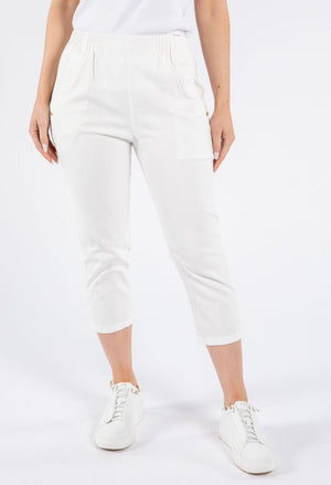 Pull on Capris with Embroidery detailing