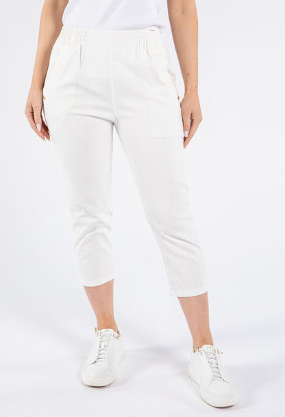 Pull on Capris with Embroidery detailing