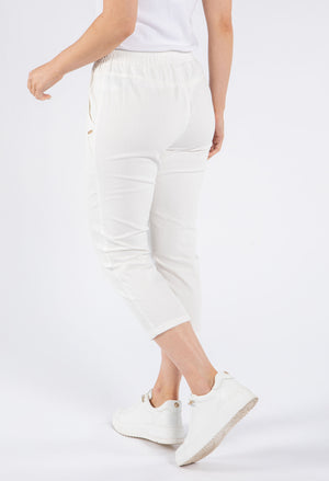 Pull on Capris with Embroidery detailing