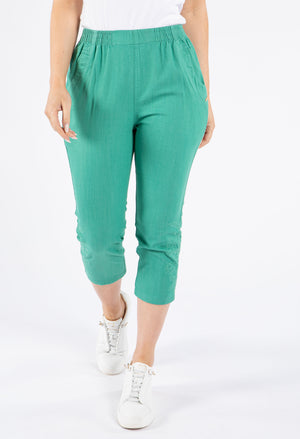 Pull on Capris with Embroidery detailing