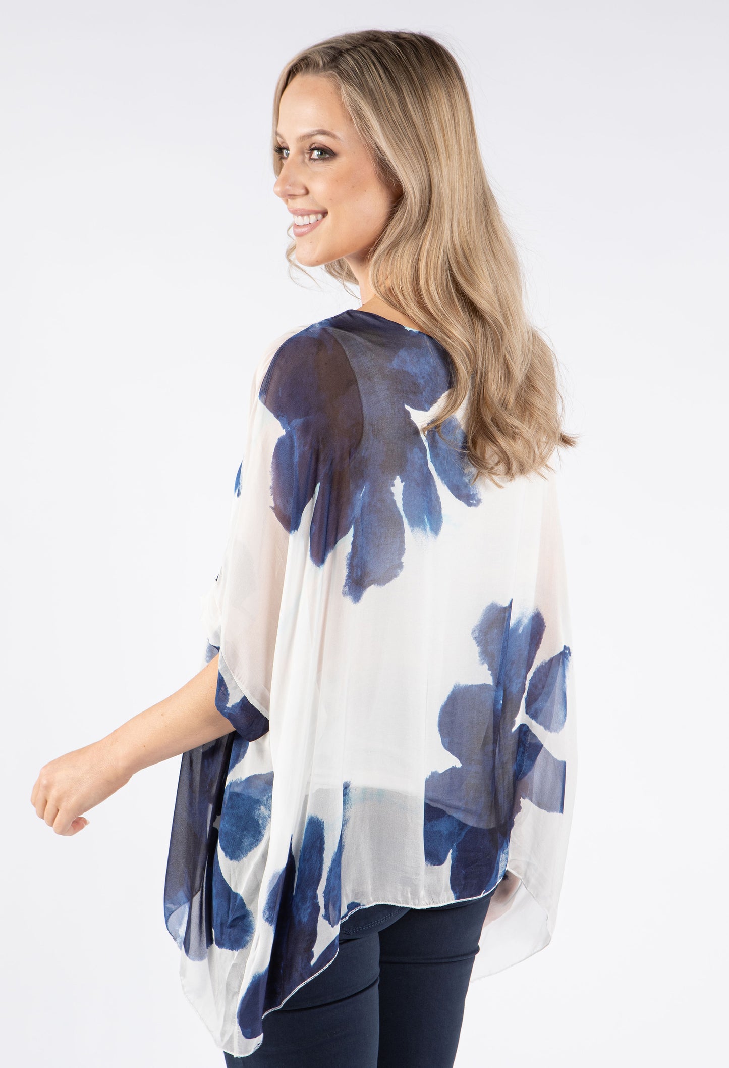 Abstract Floral Waterfall Top