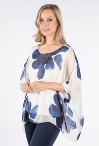 Abstract Floral Waterfall Top