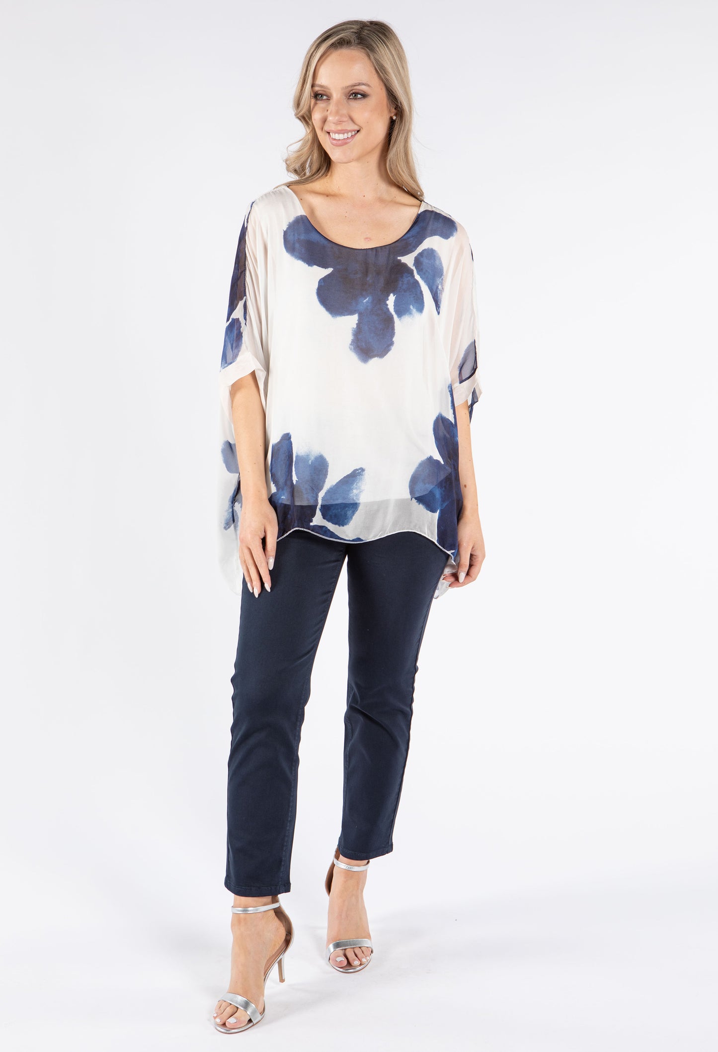 Abstract Floral Waterfall Top