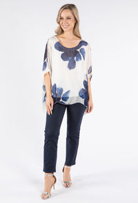 Abstract Floral Waterfall Top