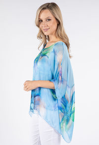 Abstract Floral Waterfall Top