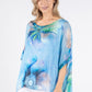 Abstract Floral Waterfall Top