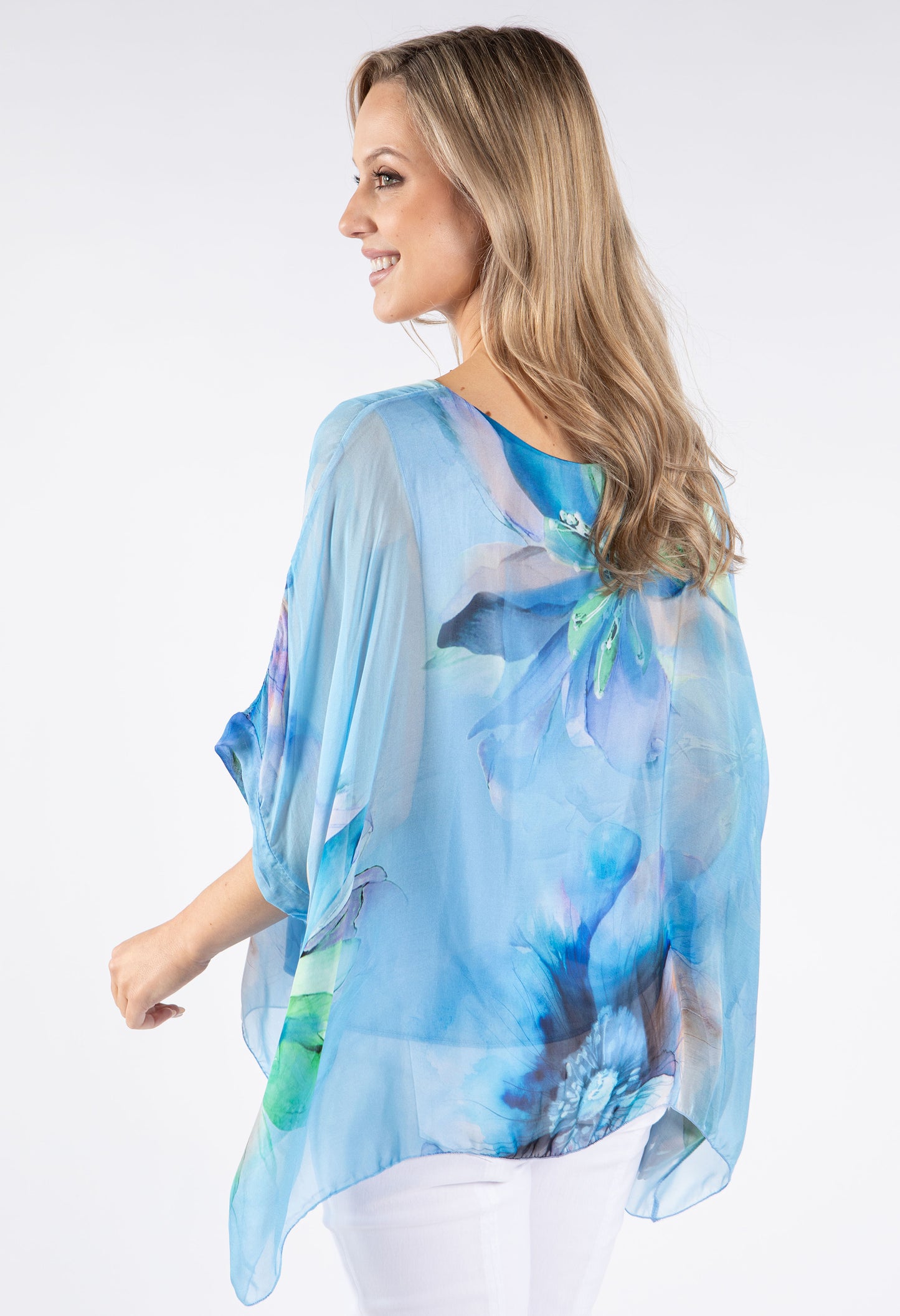 Abstract Floral Waterfall Top