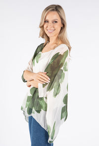 Abstract Floral Waterfall Top