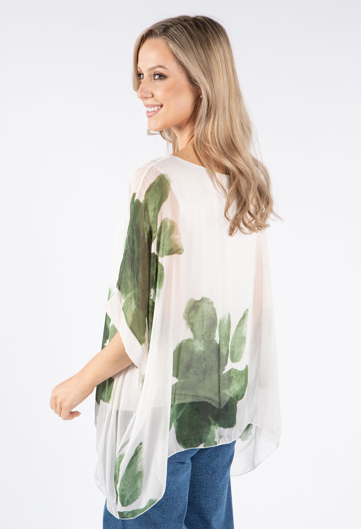 Abstract Floral Waterfall Top