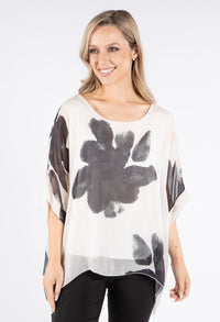 Abstract Floral Waterfall Top