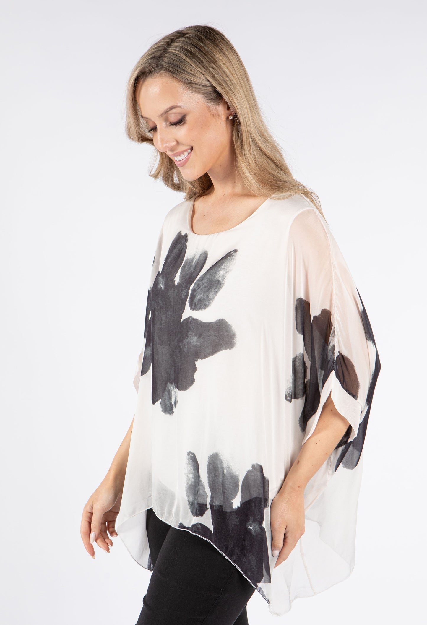 Abstract Floral Waterfall Top