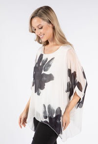 Abstract Floral Waterfall Top