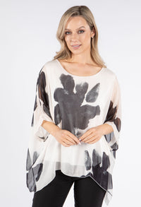 Abstract Floral Waterfall Top