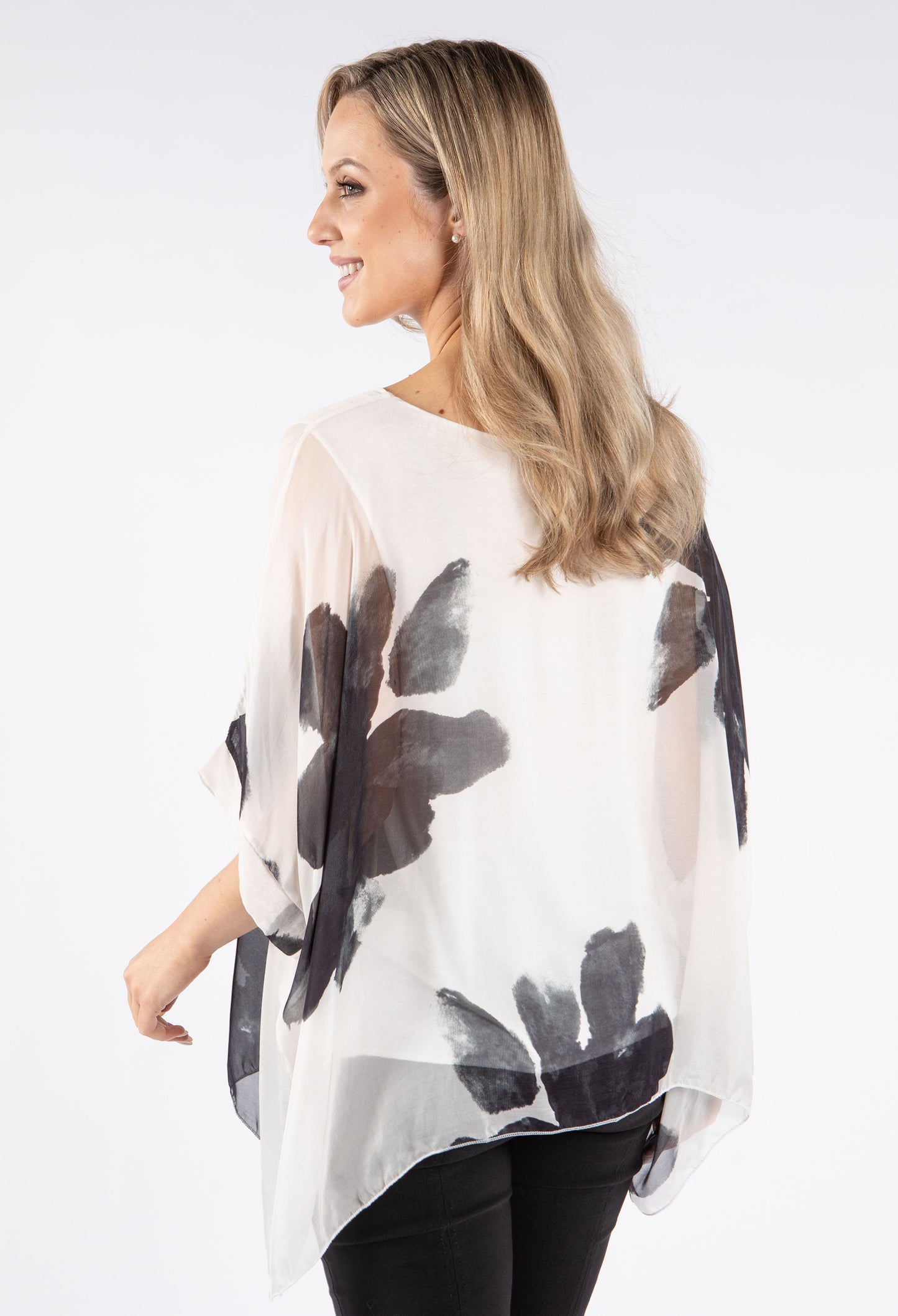 Abstract Floral Waterfall Top