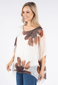Abstract Floral Waterfall Top
