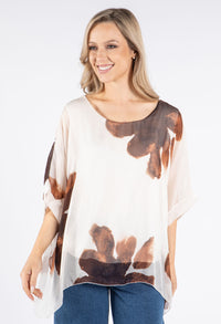 Abstract Floral Waterfall Top