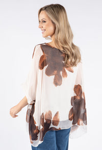 Abstract Floral Waterfall Top
