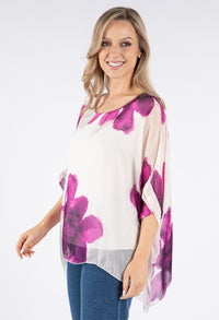 Abstract Floral Waterfall Top