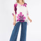 Abstract Floral Waterfall Top