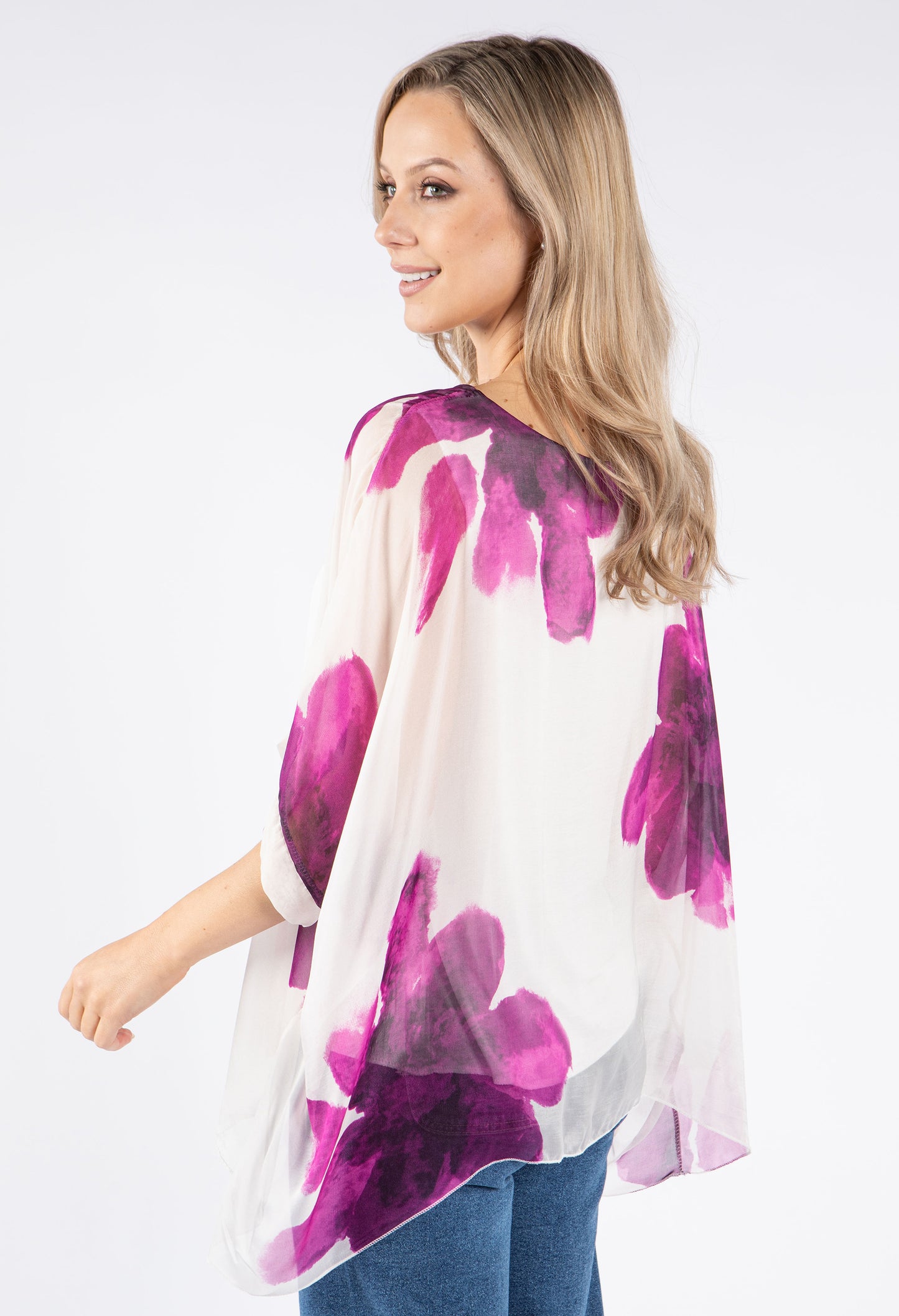 Abstract Floral Waterfall Top