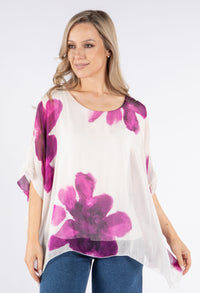 Abstract Floral Waterfall Top