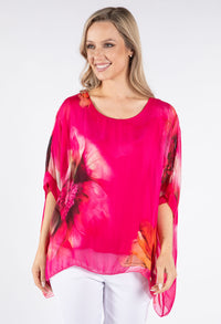 Abstract Floral Waterfall Top