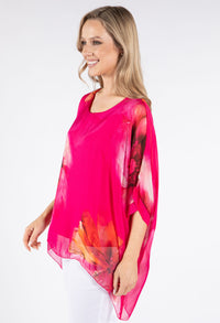 Abstract Floral Waterfall Top