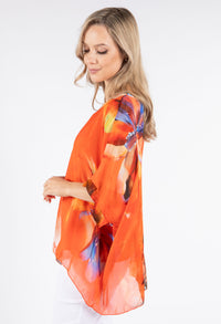 Abstract Floral Waterfall Top