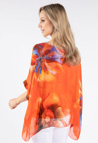 Abstract Floral Waterfall Top