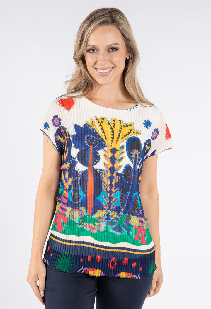 Plisse Pleated Top