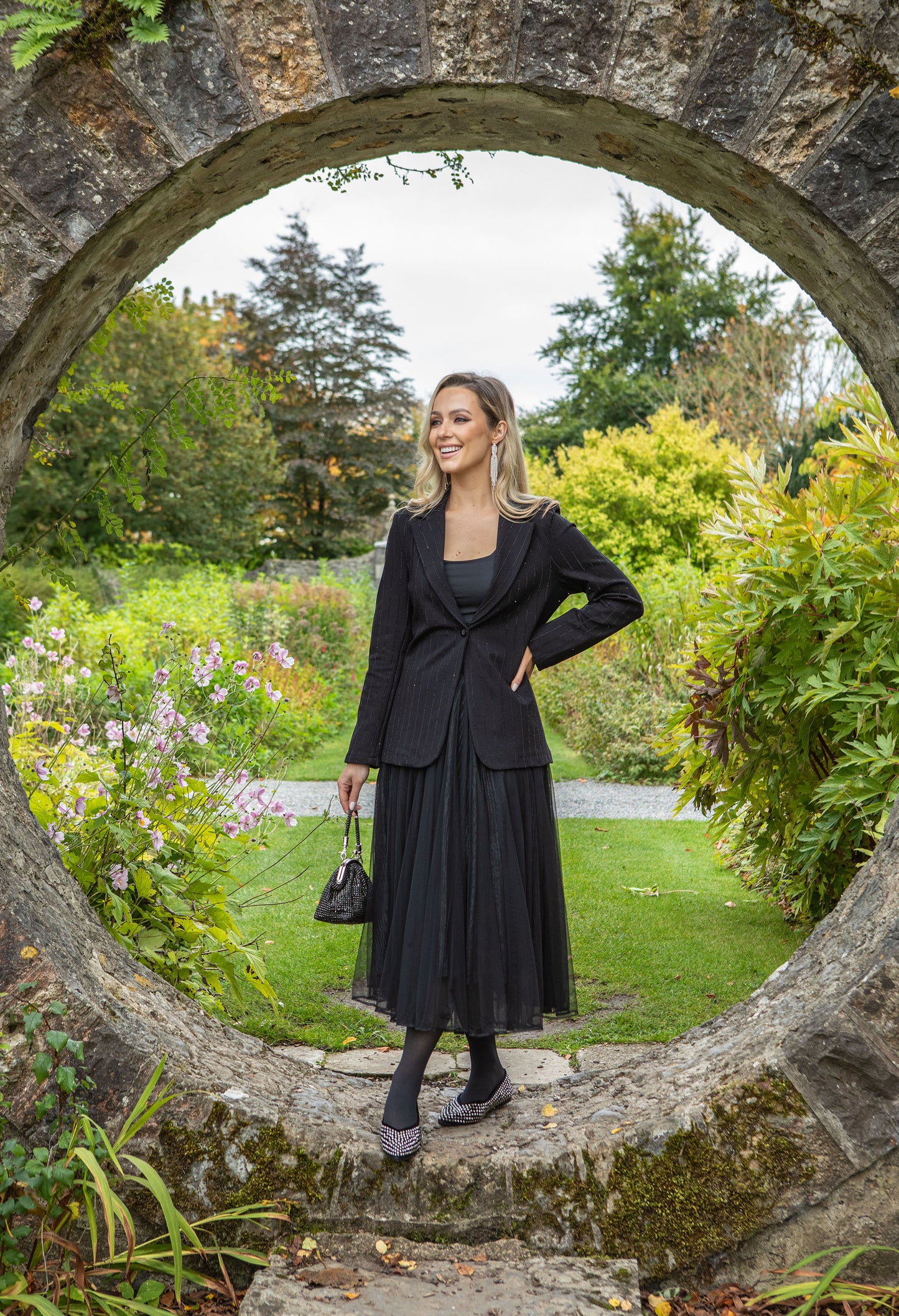 Diamante Stripe Detail Blazer
