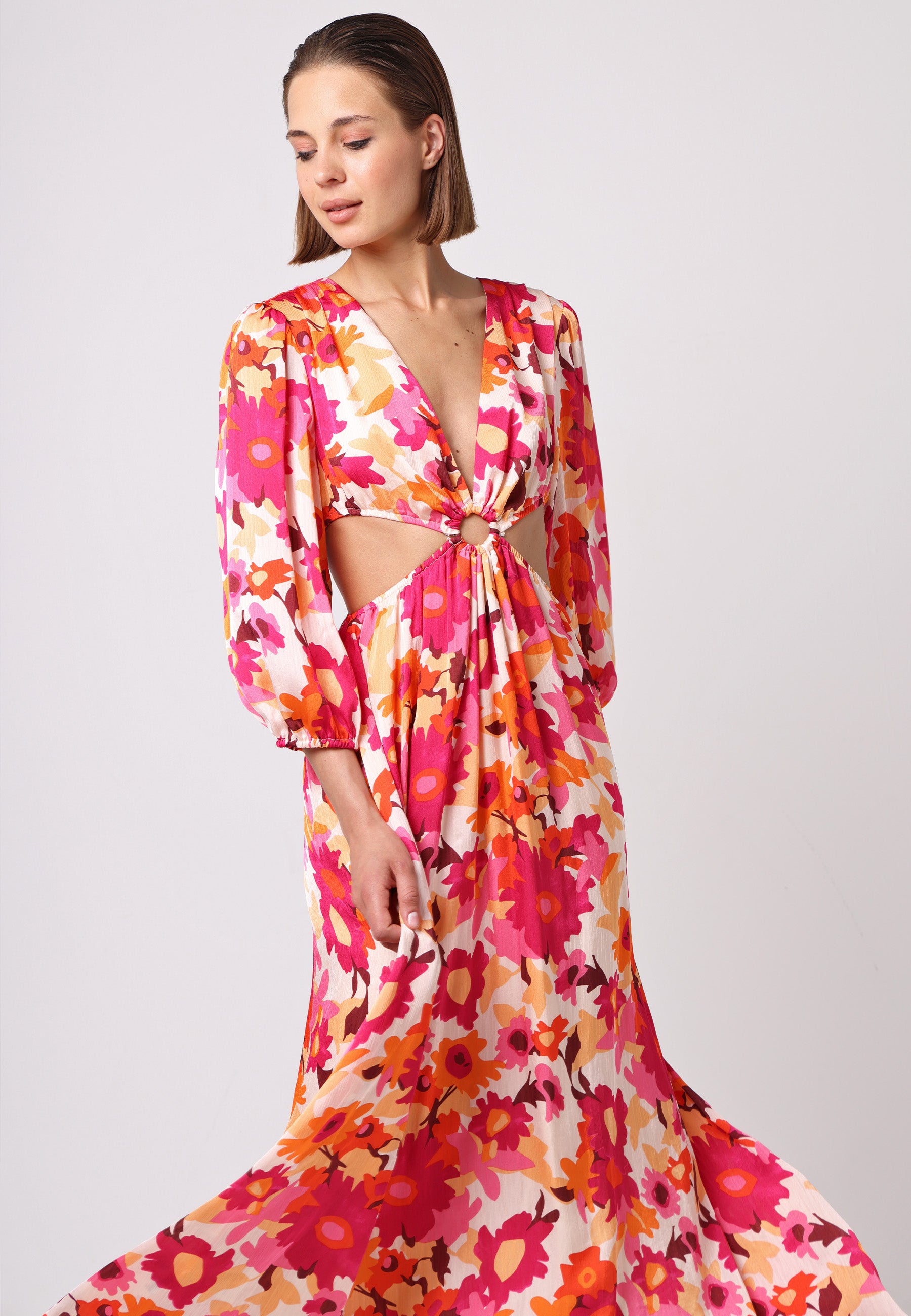 Cut Out Long Sleeve Maxi Dress Cut Out Long Sleeve Maxi Dress