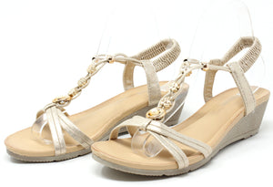 Floral and Pearl Gem Sandals